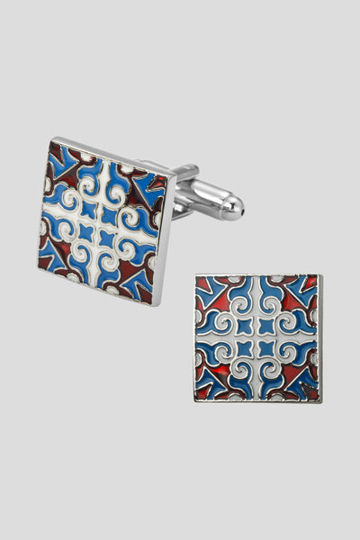 Blå & røde manchetknapper Blå & røde manchetknapper