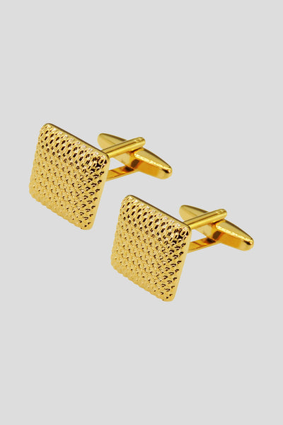 Afrundet mønstret guld manchetknapper Afrundet mønstret guld manchetknapper