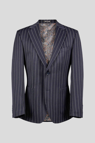 PRESTIGE navy blazer med nålestriber - SUIT CLUB
