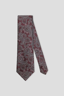Bordeaux-Paisley-Seidenkrawatte