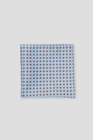 Lyseblåt blomstrede lommeklud