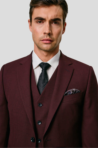 PRESTIGE bordeaux vest med tern