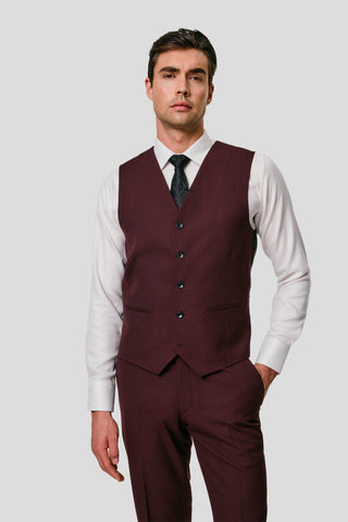 PRESTIGE bordeaux vest med tern