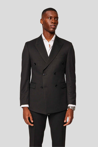 PRESTIGE sort dobbeltradet blazer - SUIT CLUB