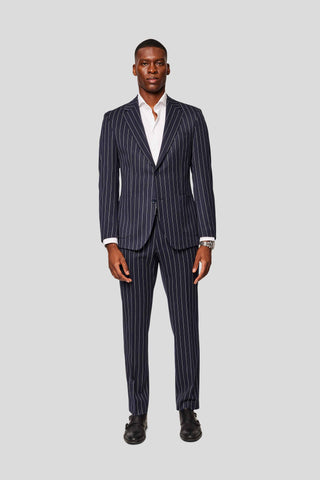 PRESTIGE navy blazer med nålestriber - SUIT CLUB