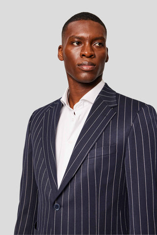 PRESTIGE navy blazer med nålestriber - SUIT CLUB