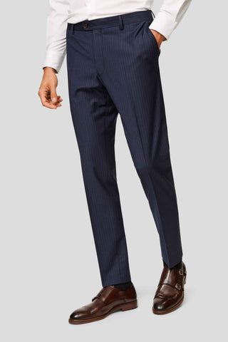 PREMIUM navy jakkesæt med nålestriber PREMIUM