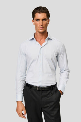 Signatur performance skjorte blå stribet slim SUIT CLUB