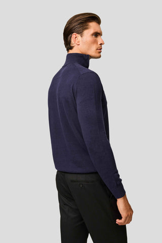Navy half-zip striktrøje SUIT CLUB