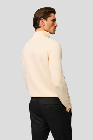 Off-white half-zip striktrøje SUIT CLUB