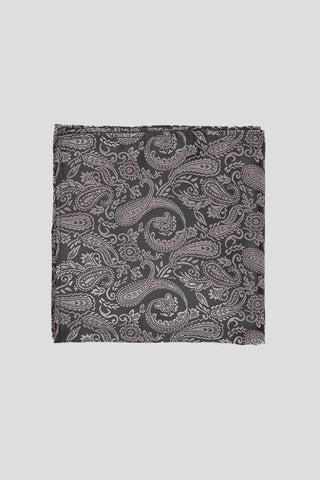 Sort & beige paisley lommeklud