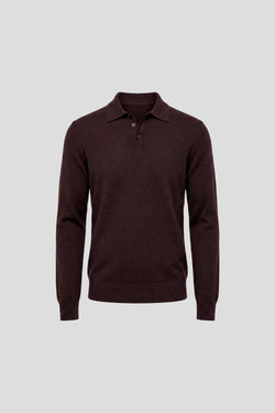 Brun langærmet polo