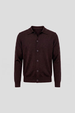 Brauner Polo-Cardigan