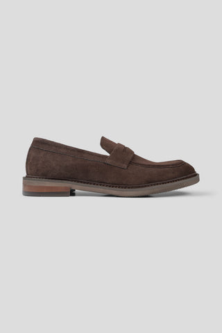 Brune loafers i ruskind SUIT CLUB