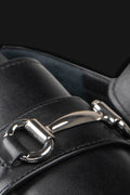 Sort chunky loafer med buckle