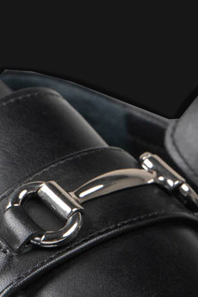 Sort chunky loafer med buckle Sort chunky loafer med buckle