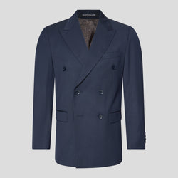 PRESTIGE navy dobbeltradet blazer