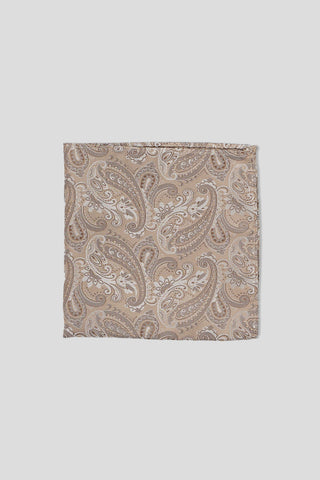 Champagne paisley lommeklud