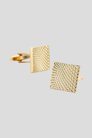 Mønstrede guld manchetknapper SUIT CLUB
