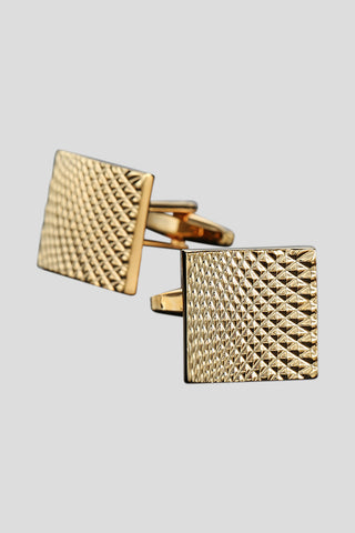 Mønstrede guld manchetknapper SUIT CLUB