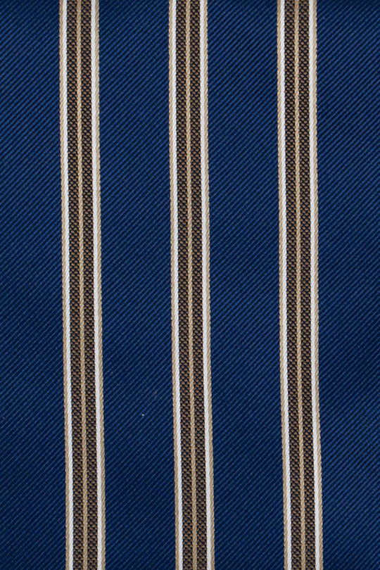 Slips & lommekluds pakke (Blå & champagne stribet) suitclub.dk