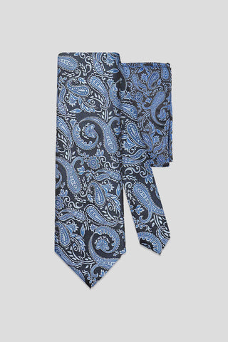 Accessory-pack (Blå & sort paisley) - SUIT CLUB
