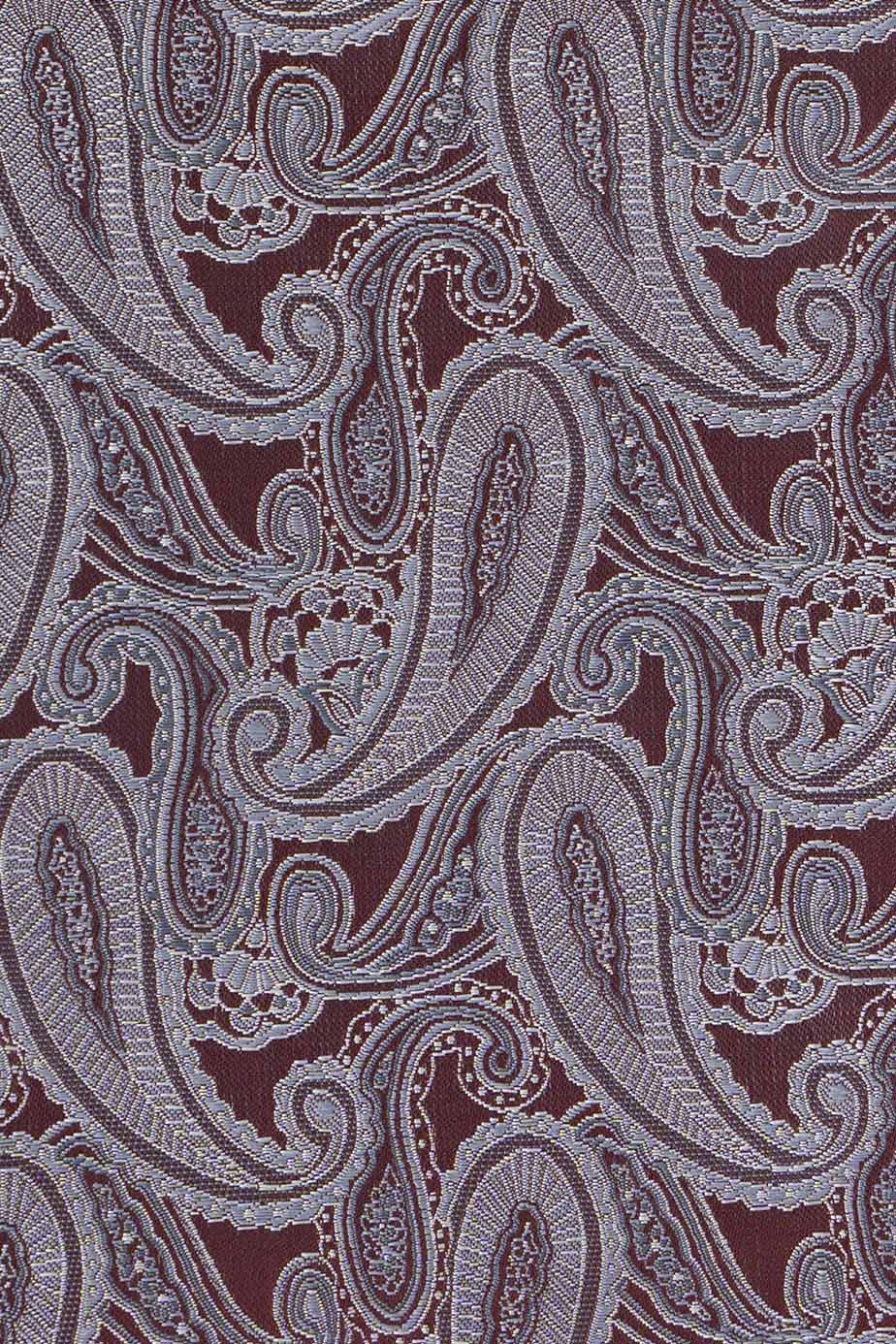 Bordeaux & grå paisley lommeklud PVD