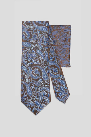 Accessory-pack (Brun & blå paisley) - SUIT CLUB