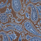 Einstecktuch in Braun & Blau mit Paisley-Muster