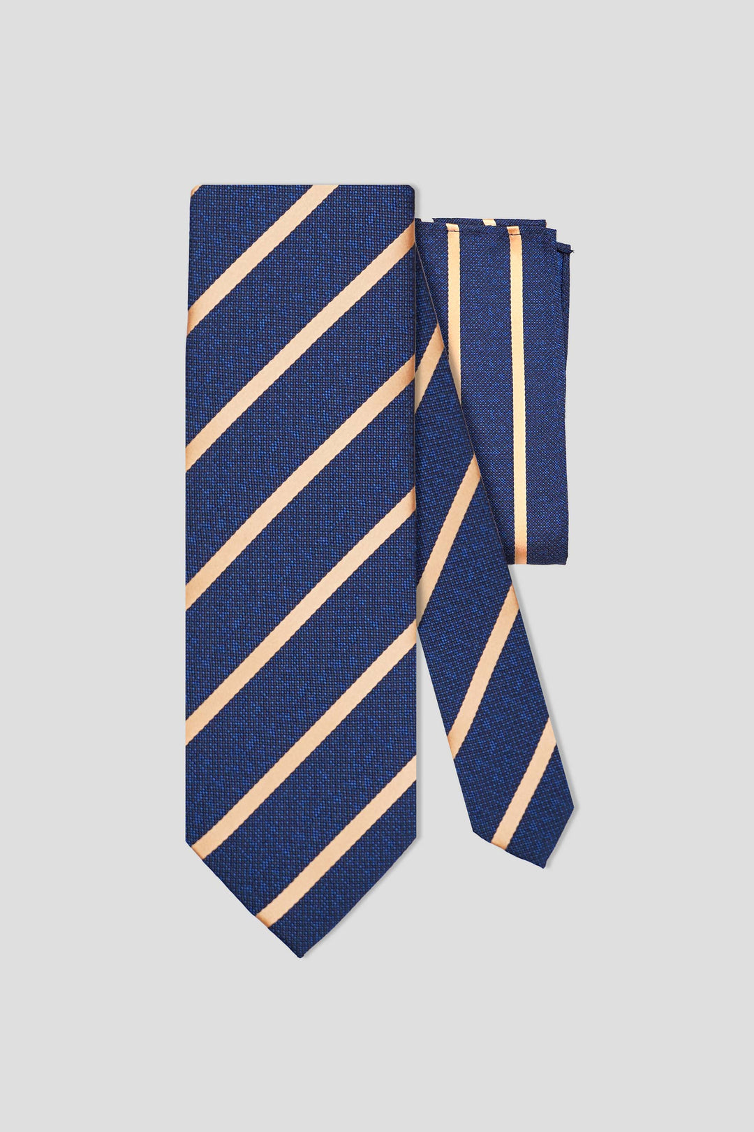 Slips & lommekluds pakke (Navy & guld stribet) suitclub.dk