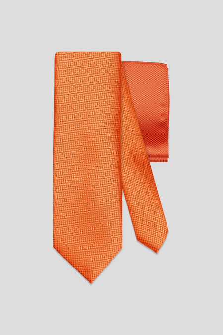 Krawatte & Einstecktuch-Set (Orange)