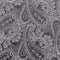 Schwarz-weißes Einstecktuch mit Paisley