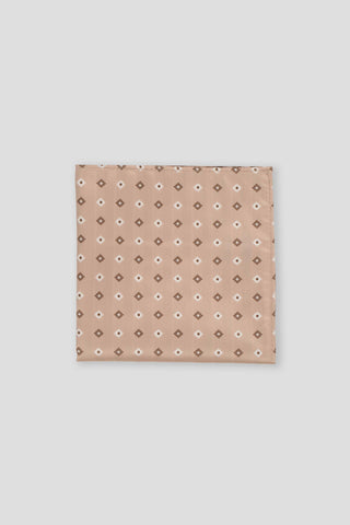 Beige blomstrede lommeklud