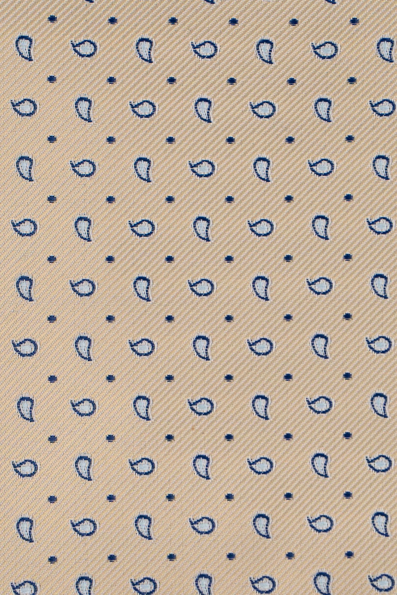 Beige dråbemønstret lommeklud PVD