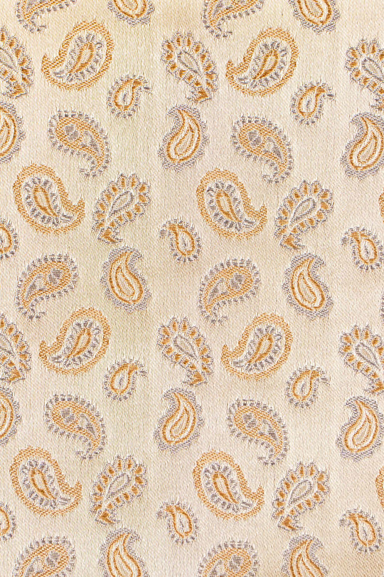 Beige dråbemønstret silkeslips PVD