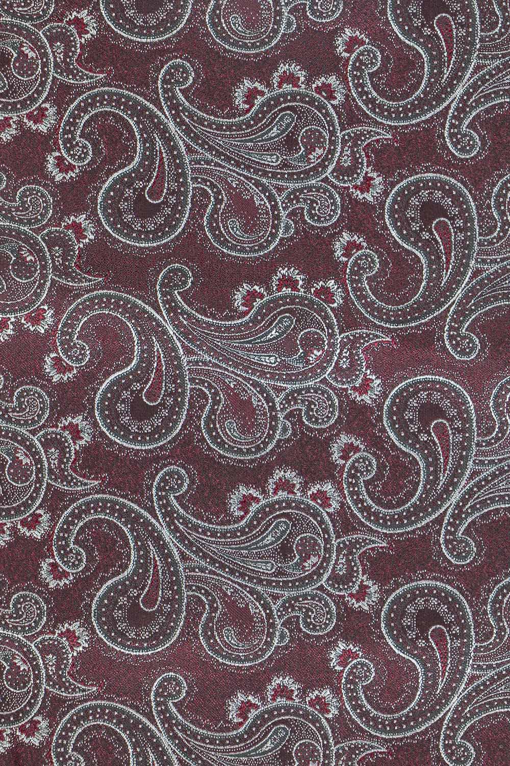 Bordeaux-Paisley-Seidenkrawatte