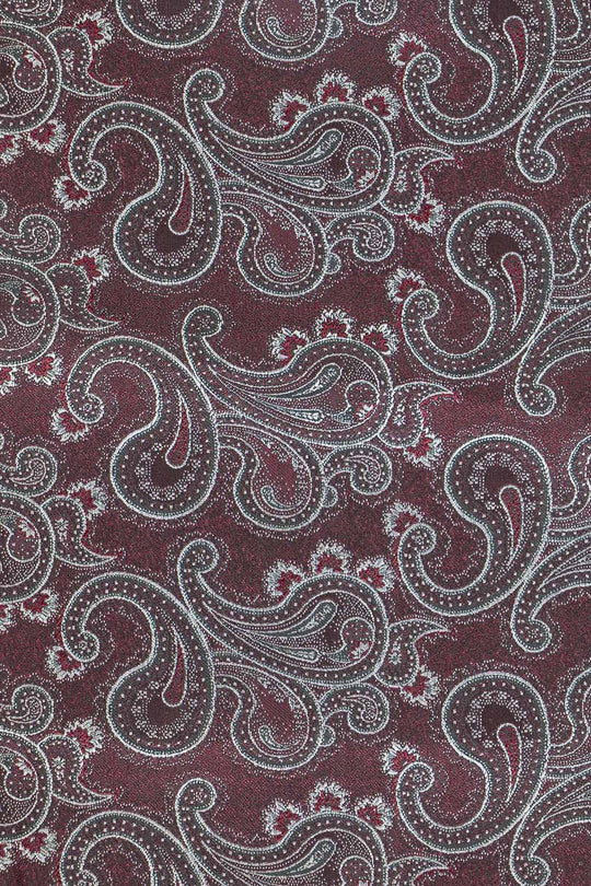 Bordeaux-Paisley-Seidenkrawatte