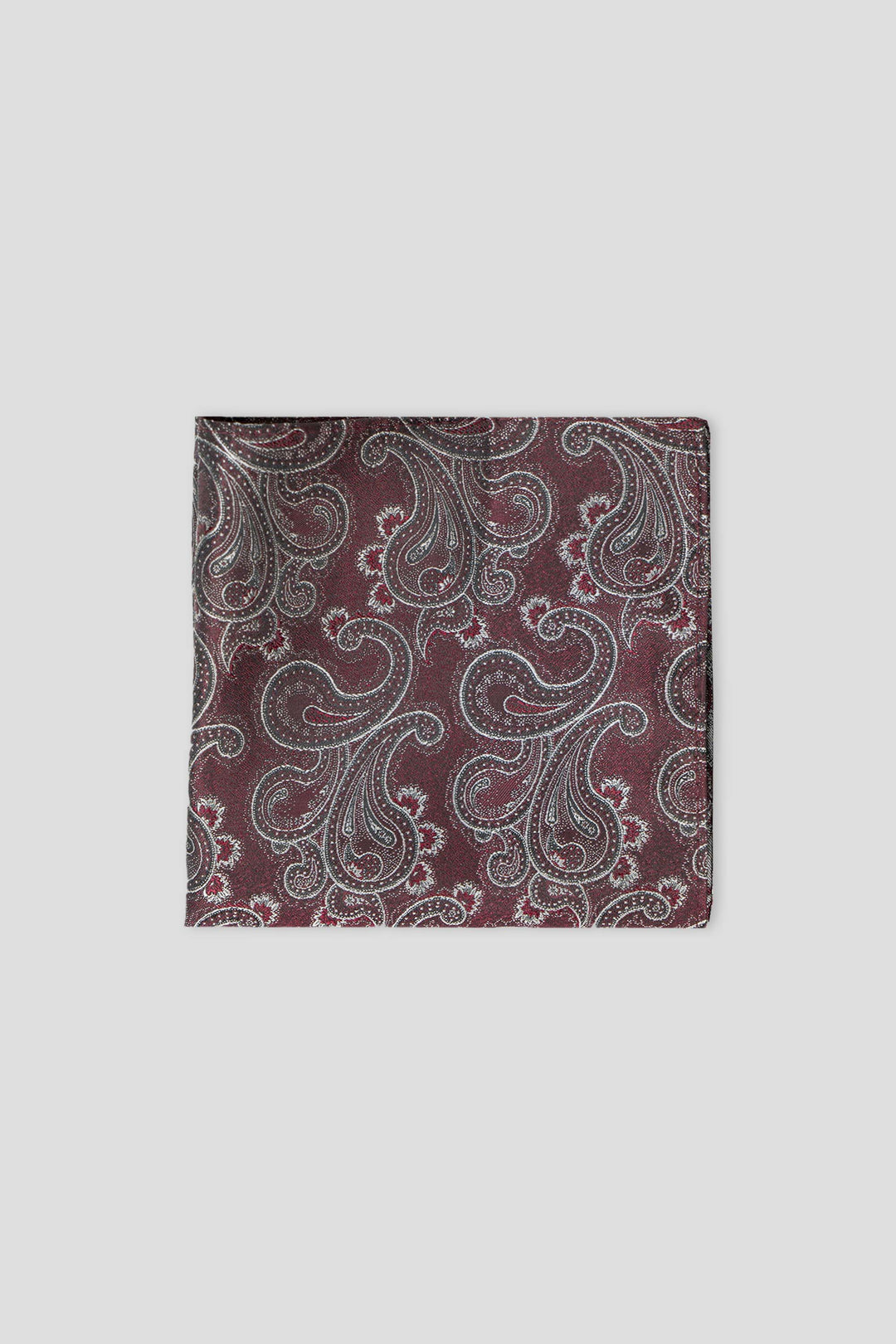Bordeaux Paisley Seideneinstecktuch