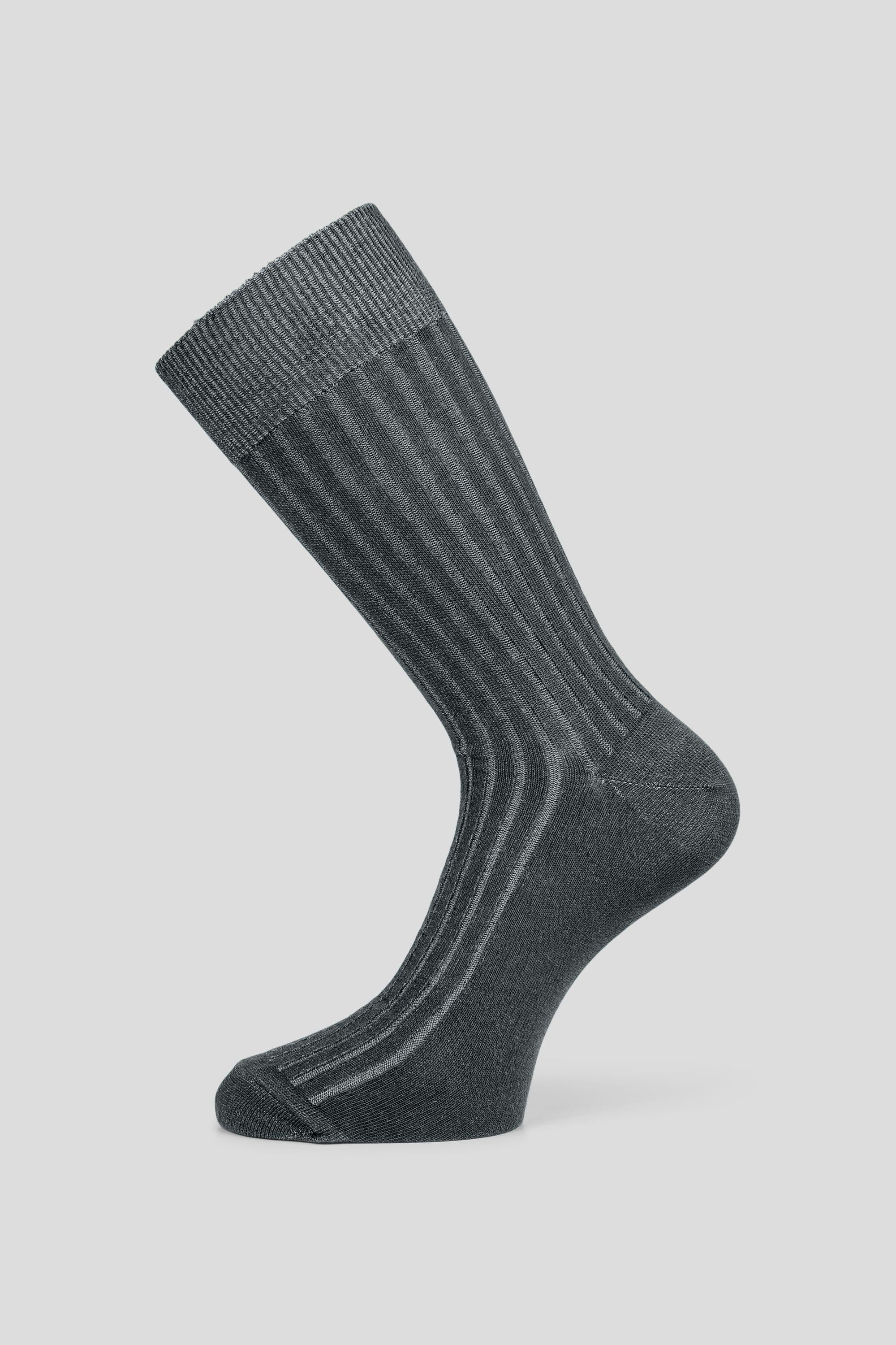 Grå ribbed strømper Lindner