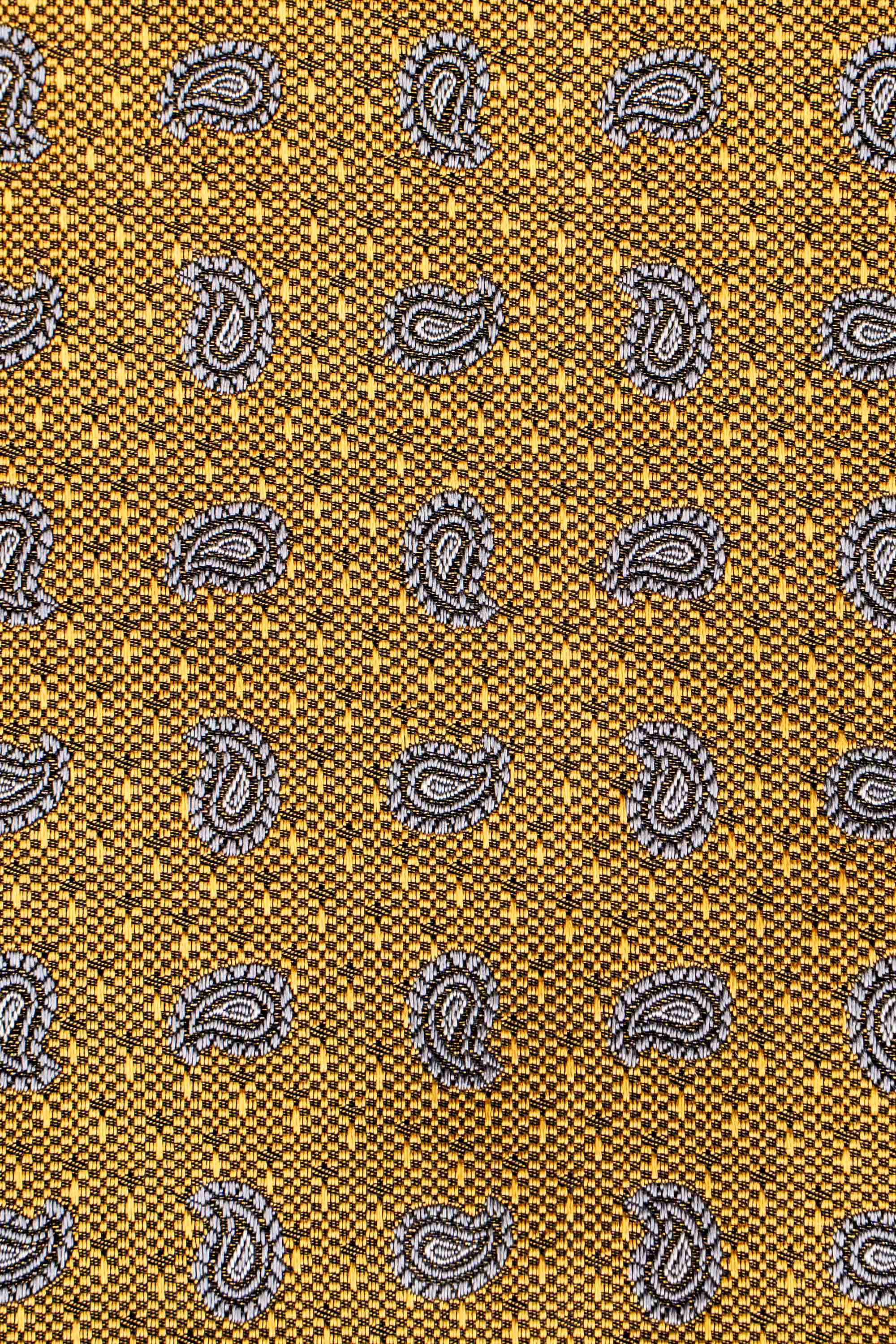 Gult dråbemønstret silkelommeklud PVD