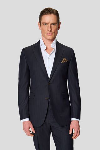 HERITAGE navy blazer med nålestriber MBO