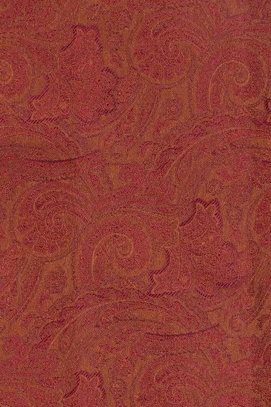 Slips & lommekluds pakke (kobberrød paisley i silke)