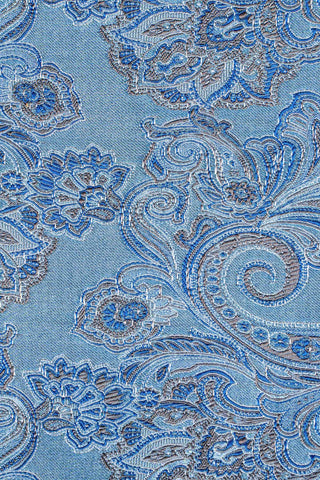 Lyseblåt paisley silkeslips suitclub.dk