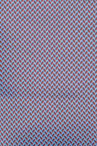 Lyseblåt & orange geometrisk lommeklud PVD