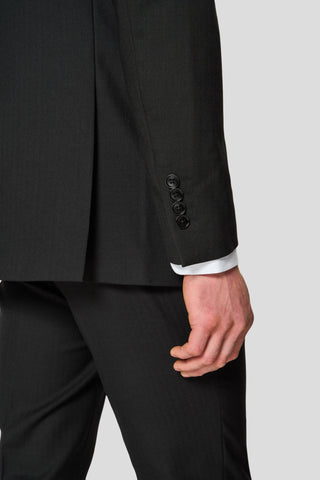 PREMIUM sort jakkesæt med sildeben PREMIUM