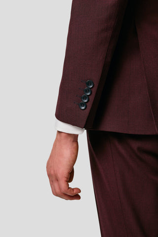 PRESTIGE bordeaux blazer med tern PRESTIGE