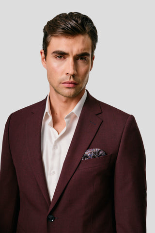 PRESTIGE bordeaux blazer med tern PRESTIGE