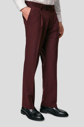 PRESTIGE bordeaux habitbukser med tern PRESTIGE