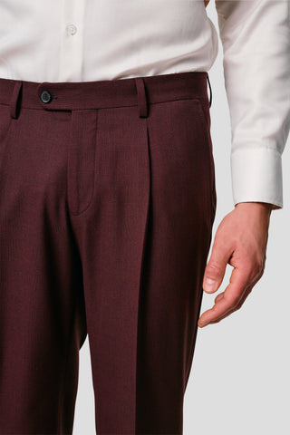 PRESTIGE bordeaux habitbukser med tern PRESTIGE