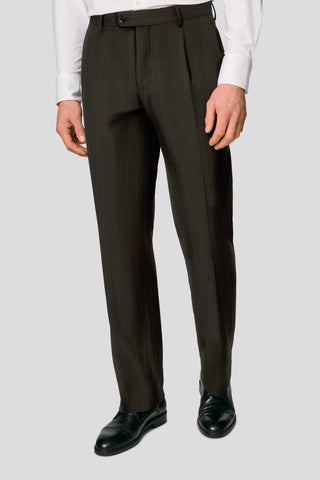 PRESTIGE brune habitbukser med striber MBO